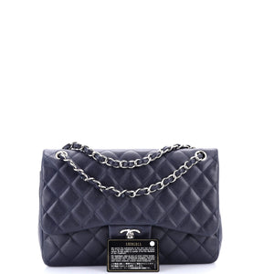 Classic Double Flap Bag Quilted Caviar Jumbo