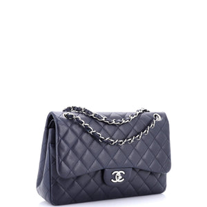 Classic Double Flap Bag Quilted Caviar Jumbo