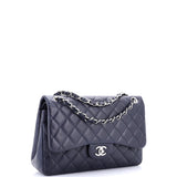 Classic Double Flap Bag Quilted Caviar Jumbo