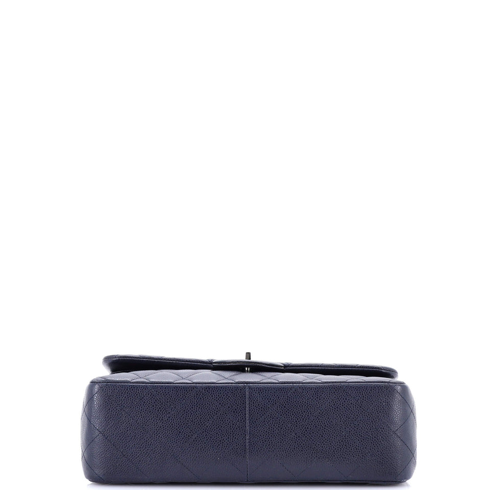 Classic Double Flap Bag Quilted Caviar Jumbo