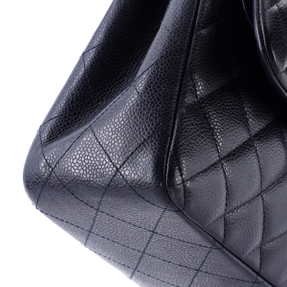 Classic Double Flap Bag Quilted Caviar Jumbo