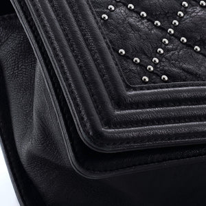 Boy Flap Bag Studded Quilted Distressed Calfskin Old Medium