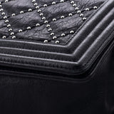 Boy Flap Bag Studded Quilted Distressed Calfskin Old Medium