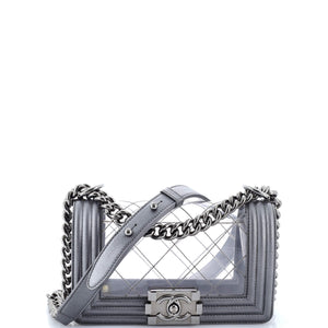 Boy Flap Bag Quilted PVC and Calfskin Small