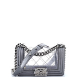Boy Flap Bag Quilted PVC and Calfskin Small