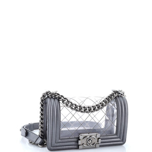 Boy Flap Bag Quilted PVC and Calfskin Small