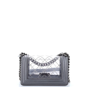 Boy Flap Bag Quilted PVC and Calfskin Small