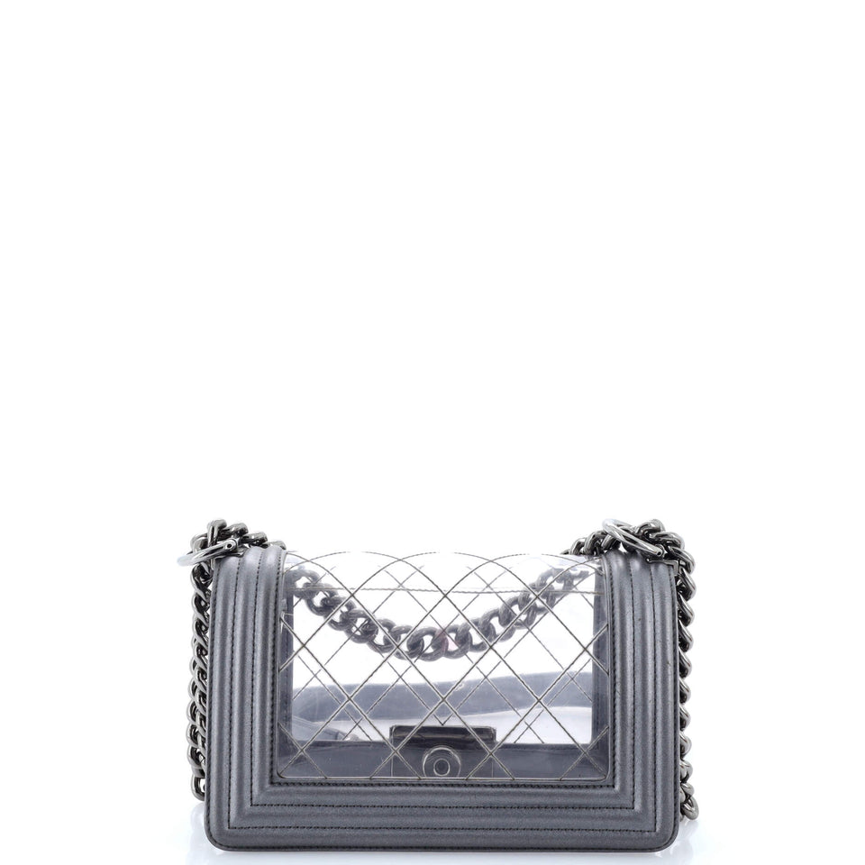 Boy Flap Bag Quilted PVC and Calfskin Small