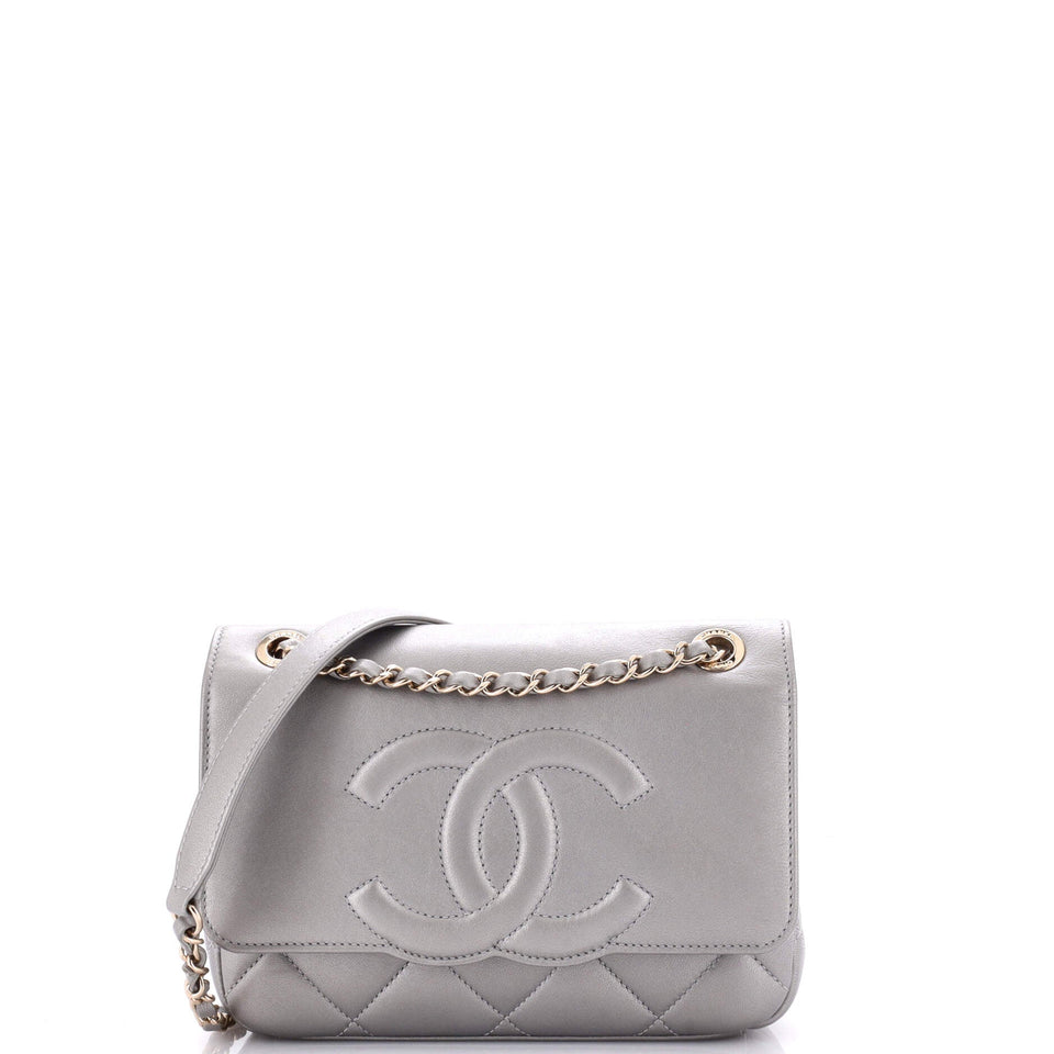 Timeless CC Scalloped Chain Flap Bag Quilted Lambskin Small