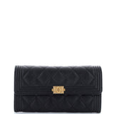 Boy Flap Wallet Quilted Caviar Long