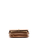Chain Handle Flap Bag Quilted Calfskin with Caviar Small