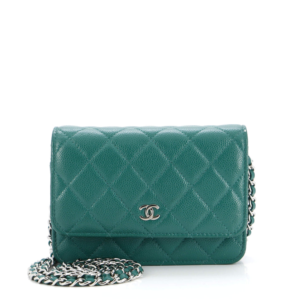 Wallet on Chain Quilted Caviar Mini