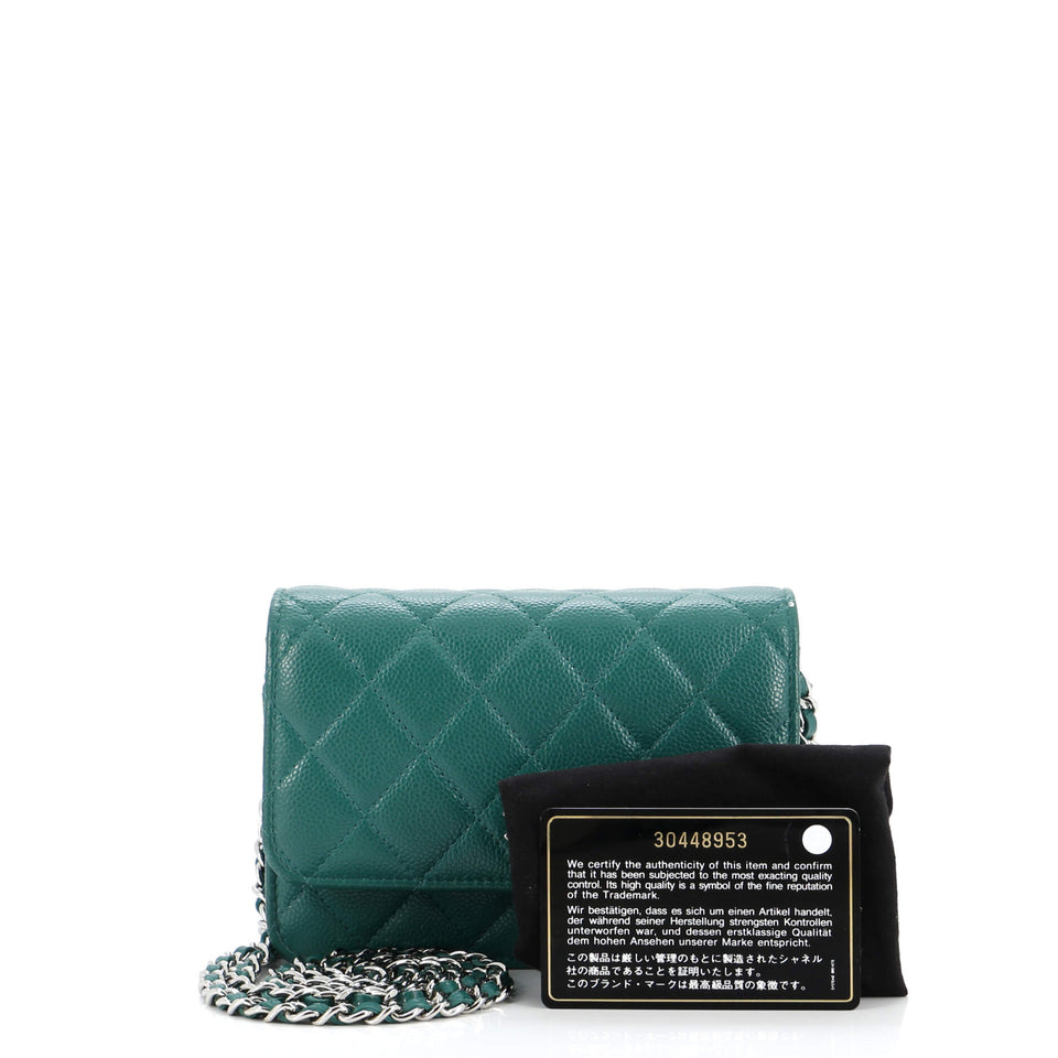 Wallet on Chain Quilted Caviar Mini