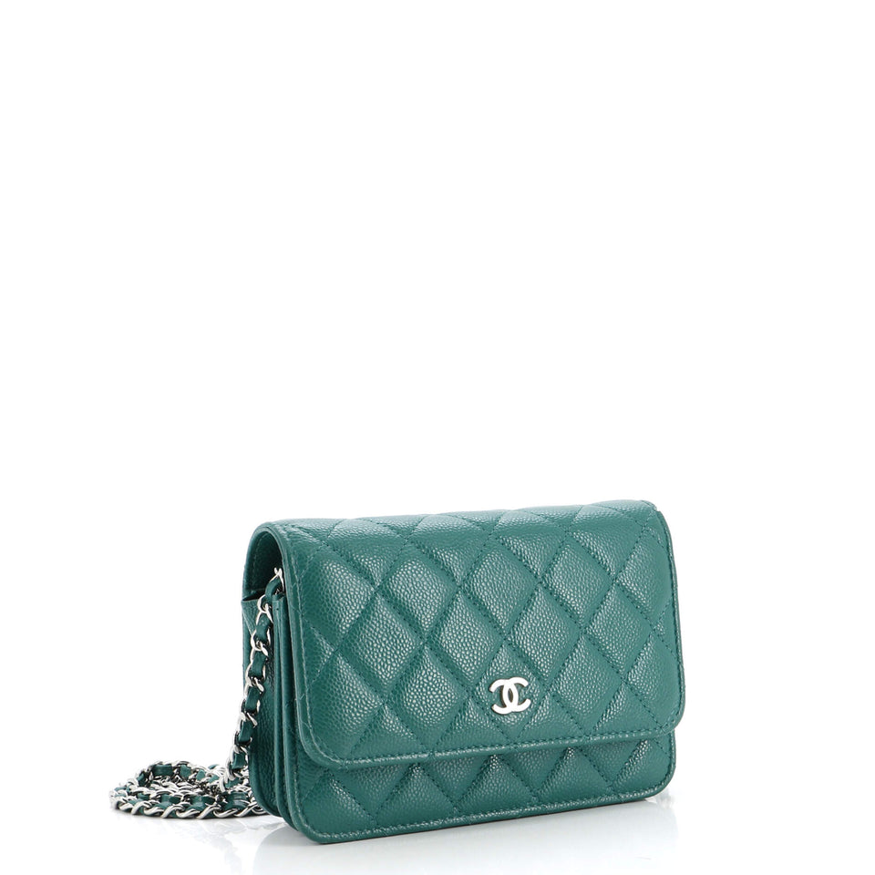 Wallet on Chain Quilted Caviar Mini