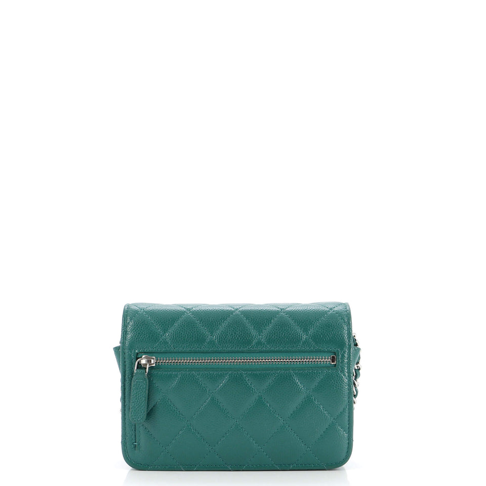 Wallet on Chain Quilted Caviar Mini