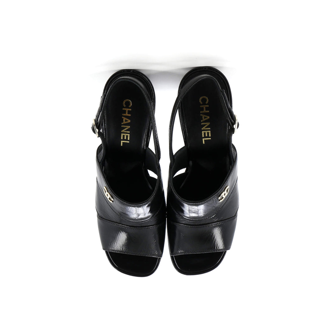 Women's CC Slingback Platform Sandals Patent