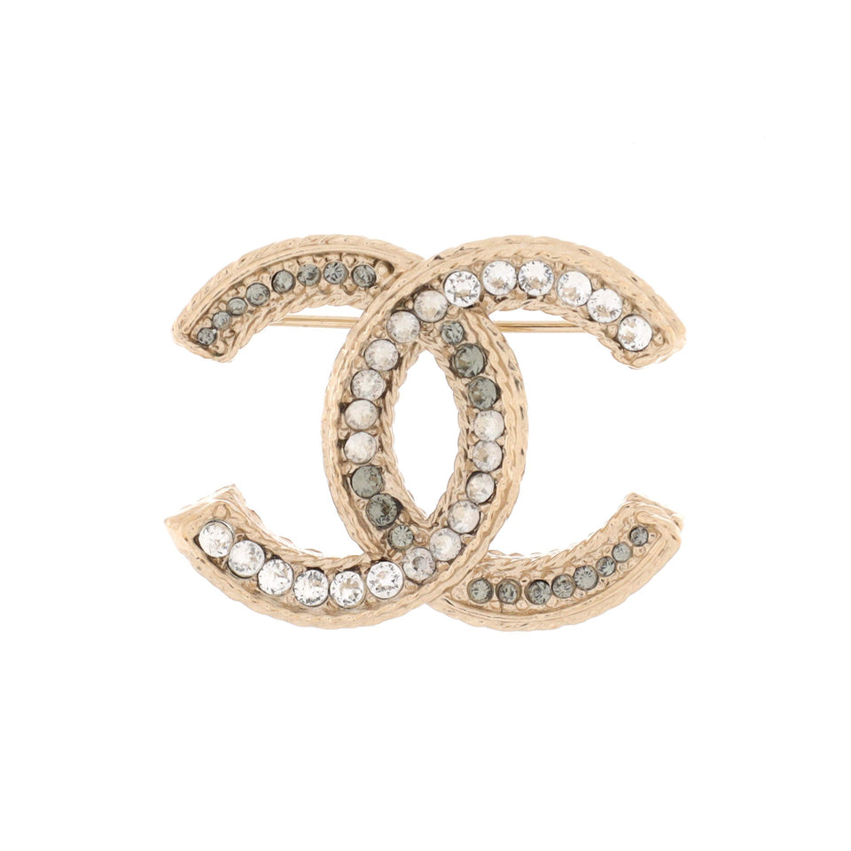 CC Brooch Metal with Crystals
