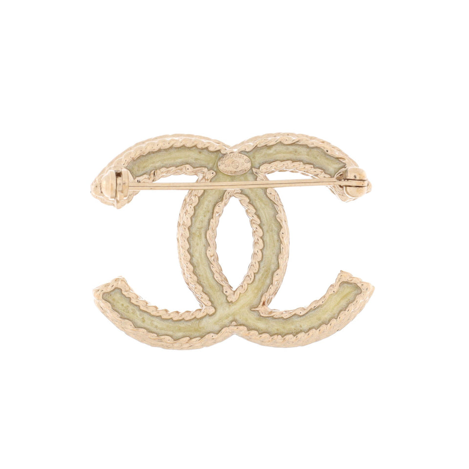 CC Brooch Metal with Crystals