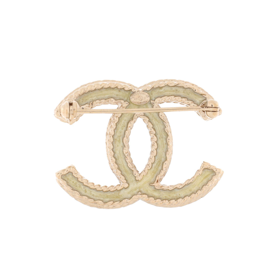 CC Brooch Metal with Crystals