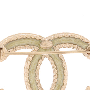 CC Brooch Metal with Crystals