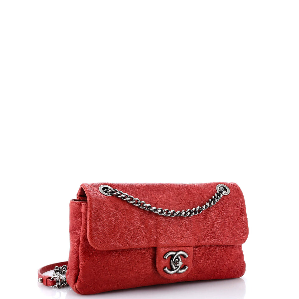 Simply CC Flap Bag Quilted Caviar Medium
