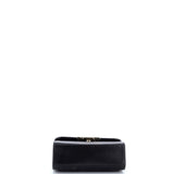Label Click Flap Bag Quilted Calfskin Small