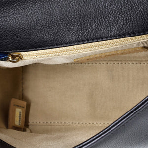 Label Click Flap Bag Quilted Calfskin Small