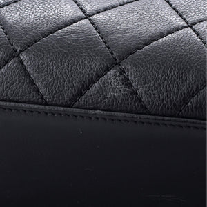 Label Click Flap Bag Quilted Calfskin Small