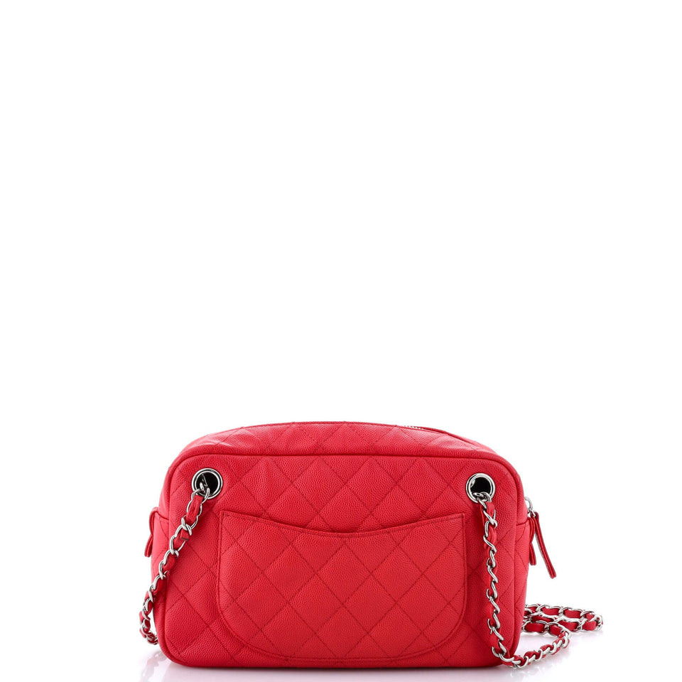 Camera Case Bag Quilted Caviar Small