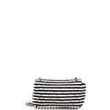 CC Chain Flap Bag Quilted Striped Velvet Extra Mini