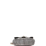 CC Chain Flap Bag Quilted Striped Velvet Extra Mini
