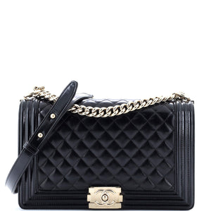 Boy Flap Bag Quilted Iridescent Glazed Calfskin New Medium