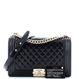 Boy Flap Bag Quilted Iridescent Glazed Calfskin New Medium