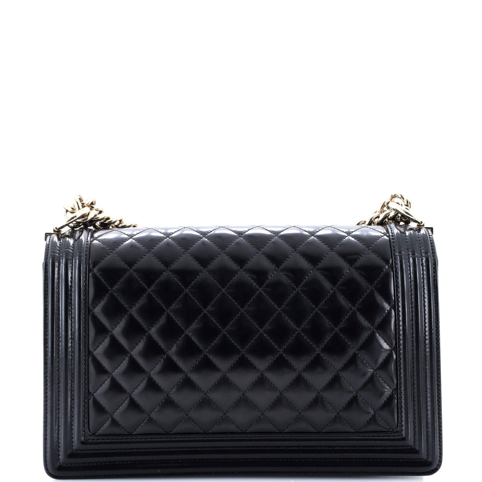 Boy Flap Bag Quilted Iridescent Glazed Calfskin New Medium
