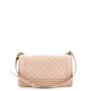 Boy Flap Bag Quilted Iridescent Glazed Calfskin Old Medium