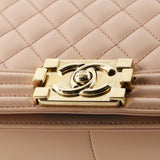 Boy Flap Bag Quilted Iridescent Glazed Calfskin Old Medium
