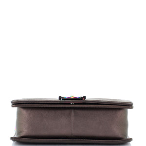 Boy Flap Bag Quilted Iridescent Goatskin Old Medium