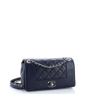 Mademoiselle Vintage Flap Bag Quilted Sheepskin Small