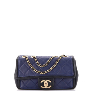Graphic Flap Bag Quilted Calfskin Small