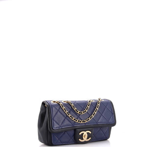 Graphic Flap Bag Quilted Calfskin Small