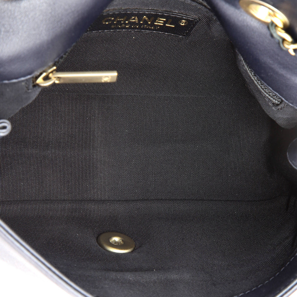 Graphic Flap Bag Quilted Calfskin Small