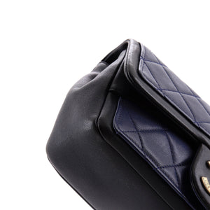 Graphic Flap Bag Quilted Calfskin Small