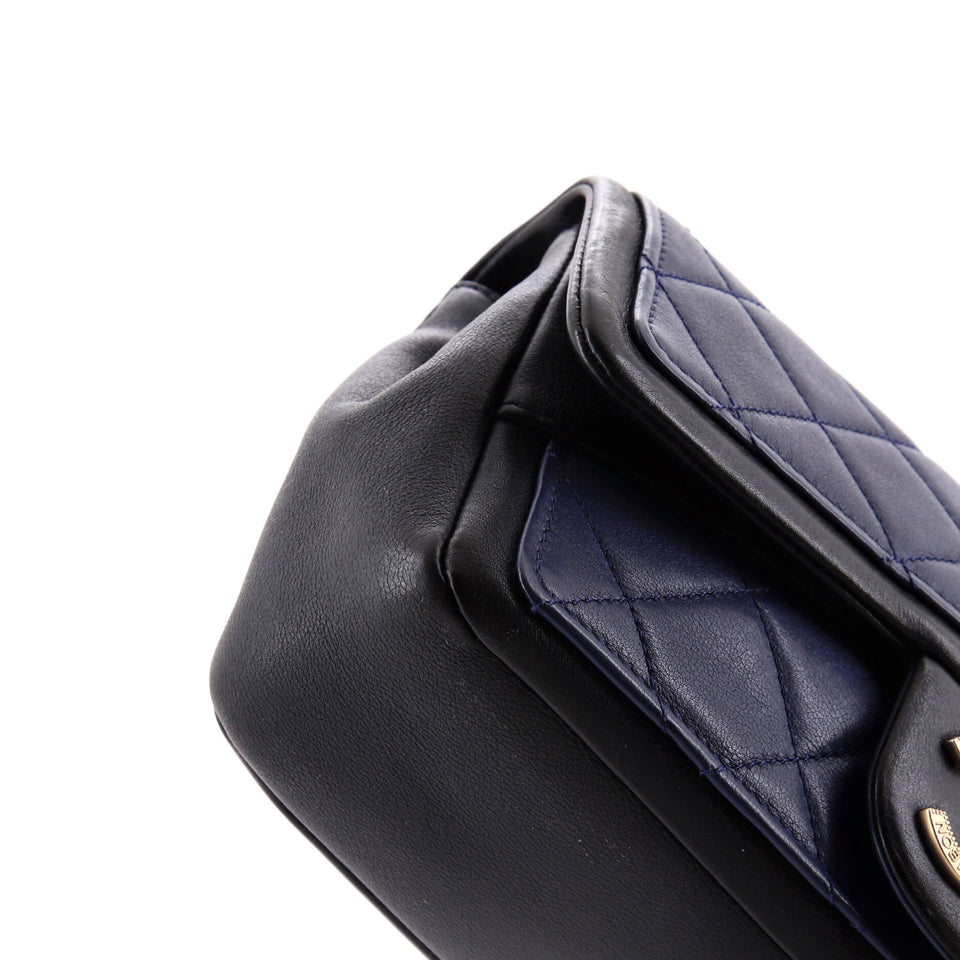 Graphic Flap Bag Quilted Calfskin Small