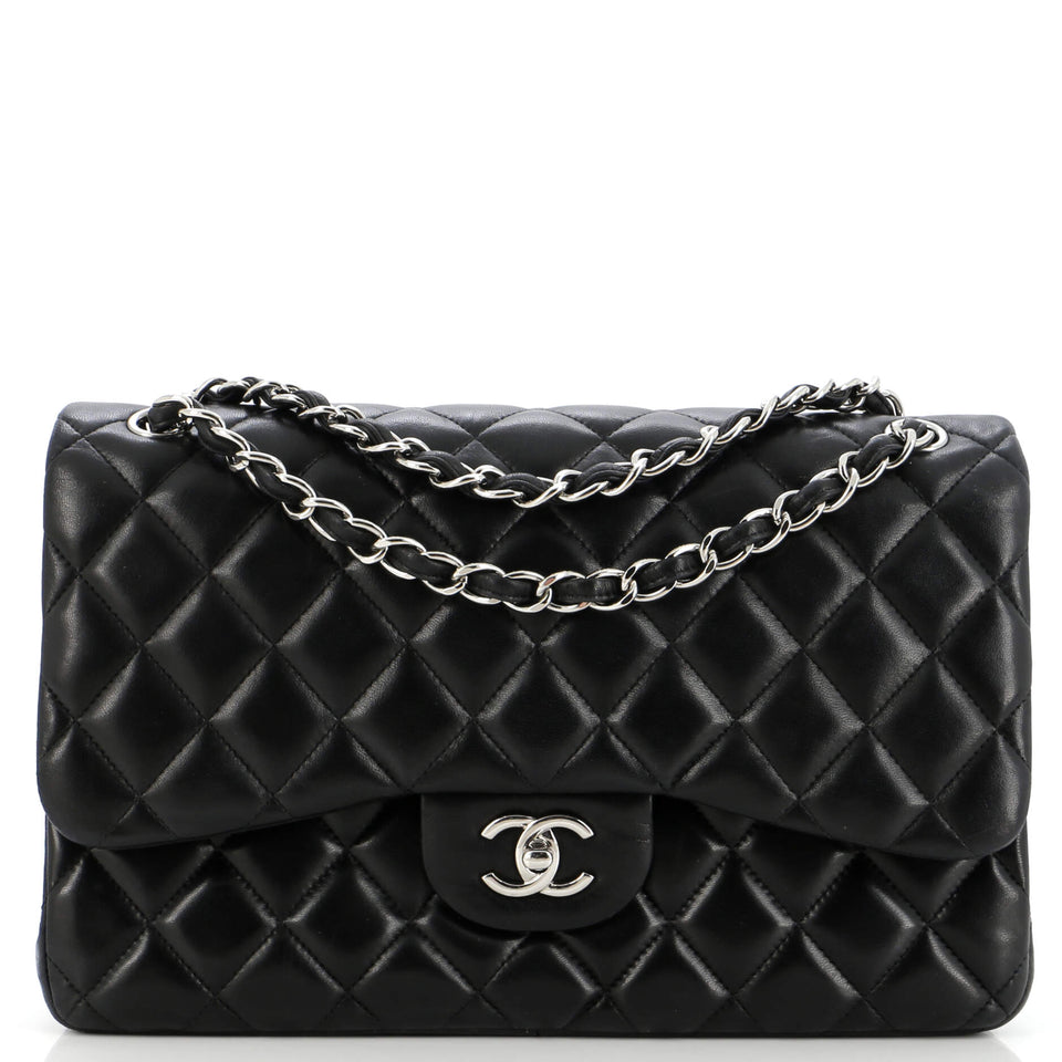 Classic Double Flap Bag Quilted Lambskin Jumbo