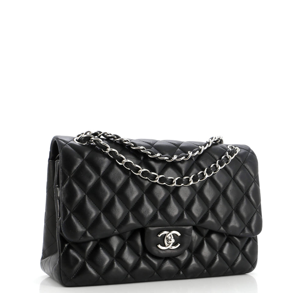 Classic Double Flap Bag Quilted Lambskin Jumbo