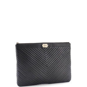 Boy O Case Clutch Chevron Calfskin Medium