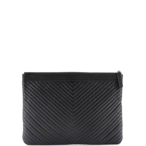 Boy O Case Clutch Chevron Calfskin Medium
