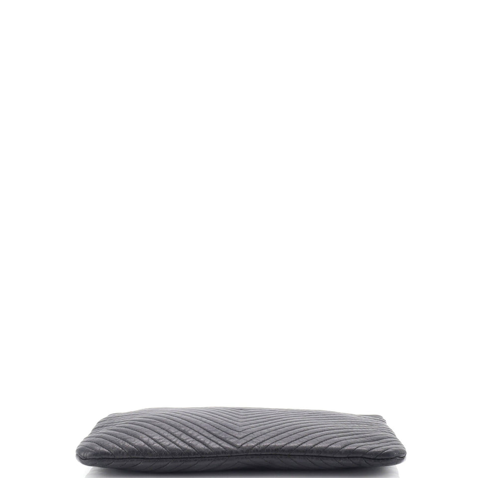 Boy O Case Clutch Chevron Calfskin Medium