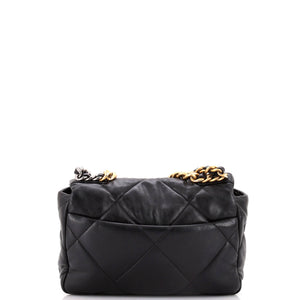 19 Flap Bag Quilted Leather Medium