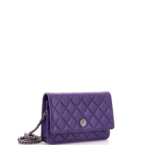 Wallet on Chain Quilted Caviar